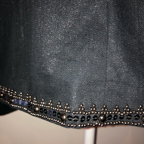 CHICO’S Black Embroidery Denim jean jacket - Picture 5 of 6